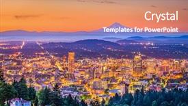  Presentation with dawn - Cool new presentation theme with mt hood at dawn backdrop and a coral colored foreground