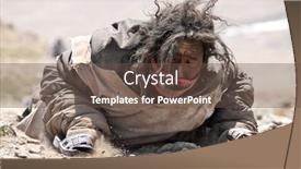  Presentation with pilgrim - Cool new PPT layouts with mt-kailash-tibet-china backdrop and a tawny brown colored foreground