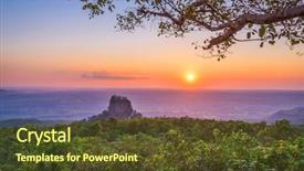  Presentation with biology cell division - Theme consisting of mt popa mandalay division myanmar background and a tawny brown colored foreground