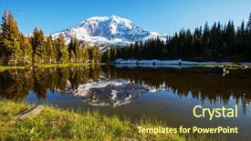  Presentation with reflection - Cool new theme with mt rainier reflection backdrop and a tawny brown colored foreground