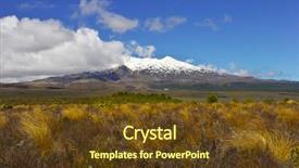  Presentation with volcano - Beautiful presentation featuring ash cross - mt ruapehu volcano tongariro crossing backdrop and a tawny brown colored foreground