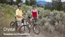  Presentation with bicycles - Cool new presentation theme with  backdrop and a  colored foreground