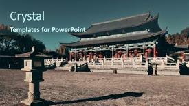  Presentation with building - Presentation featuring mu-family-residence-building background and a ocean colored foreground