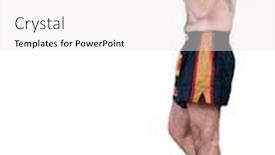  Presentation with thai - PPT layouts consisting of muay thai fighter isolated over white background background and a sky blue colored foreground