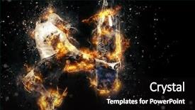  Presentation with thai - Cool new PPT theme with muay thai fighter trainning backdrop and a black colored foreground