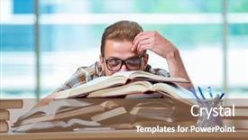  Presentation with high school - Colorful PPT theme enhanced with much - young male student preparing backdrop and a tawny brown colored foreground