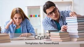  Presentation with pair - Amazing PPT layouts having much education - pair of students studying backdrop and a  colored foreground