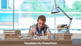  Presentation with cognitive development of high school learners - PPT layouts featuring much education - young male student preparing background and a violet colored foreground