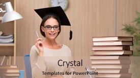  Presentation with university - Audience pleasing PPT layouts consisting of much education - young student preparing for university backdrop and a coral colored foreground