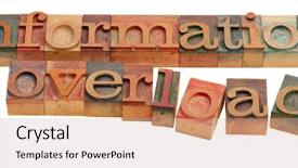  Presentation with information - Amazing PPT theme having much information or information overload backdrop and a soft green colored foreground