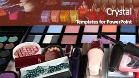  Presentation with makeup - Slide deck consisting of much makeup close-up background and a tawny brown colored foreground