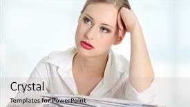  Presentation with overworked - Audience pleasing PPT layouts consisting of much work - overworked businesswoman backdrop and a soft green colored foreground