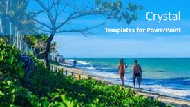  Presentation with bahia - Slide deck consisting of mucuge-beach-arraial-d-ajuda background and a teal colored foreground