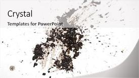  Presentation with land - Cool new theme with mud - texture land in white background backdrop and a white colored foreground