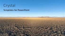 Presentation with mud house - Presentation design having mud flats at soda dry lake in mojave national preserve near baker california background and a light blue colored foreground