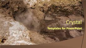  Presentation with geothermal - Slide deck consisting of mud pool in the wai background and a tawny brown colored foreground