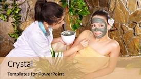  Presentation with body animated - Audience pleasing slide deck consisting of mud therapy - beautiful girl having clay body backdrop and a coral colored foreground