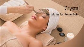  Presentation with facial - Colorful slide set enhanced with elderly - happy family taking selfie backdrop and a light gray colored foreground