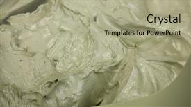  Presentation with clay - Slide deck enhanced with mud therapy - cosmetic clay close-up background and a mint green colored foreground