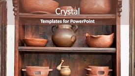  Presentation with pottery - Slide set having mud vessel - old pottery pots vases jugs background and a tawny brown colored foreground