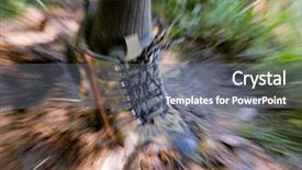  Presentation with challenge - PPT theme having muddy path with technical background and a gray colored foreground