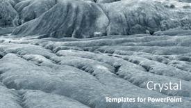  Presentation with volcanoes - PPT theme featuring muddy-volcanoes-of-paclele-mari background and a gray colored foreground