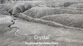  Presentation with volcanoes - Presentation design with muddy-volcanoes-of-paclele-mari background and a gray colored foreground