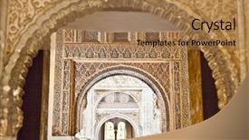  Presentation with royal - Audience pleasing PPT theme consisting of mudejar decorations in the royal alcazars of seville spain backdrop and a coral colored foreground