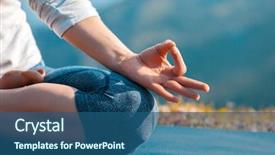  Presentation with teal - Cool new PPT layouts with mudra outdoors with copyspace teal backdrop and a ocean colored foreground