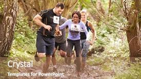  Presentation with endurance - Audience pleasing presentation theme consisting of forest at an endurance backdrop and a coral colored foreground