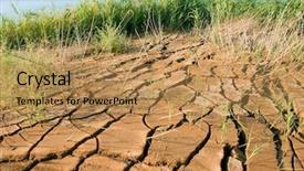  Presentation with cracked - Colorful PPT theme enhanced with mudrush - cracked earth on the sea backdrop and a  colored foreground