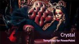  Presentation with sugar skull - Beautiful slides featuring muertos day of the dead backdrop and a wine colored foreground