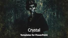  Presentation with top hat - Beautiful PPT theme featuring muertos day of the dead backdrop and a black colored foreground