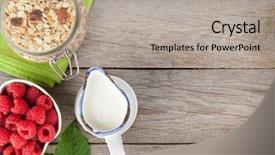  Presentation with healthy drink - Audience pleasing slides consisting of ship captain observes the pier during mooring backdrop and a ocean colored foreground