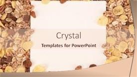  Presentation with chocolate cereal - Slide deck consisting of muesli-cereal-flakes-with-chocolate background and a lemonade colored foreground