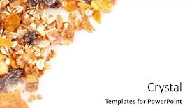  Presentation with muesli - Slide deck consisting of muesli isolated on white background and a white colored foreground