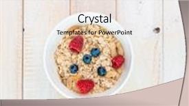  Presentation with muesli - Amazing slide deck having muesli with berries top view backdrop and a white colored foreground