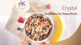  Presentation with muesli - Presentation theme enhanced with muesli with fruits background and a lemonade colored foreground