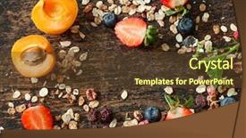  Presentation with muesli - PPT layouts enhanced with muesli with fruits background and a tawny brown colored foreground