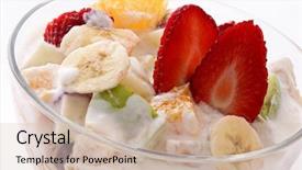  Presentation with muesli - Colorful slides enhanced with dry banana - muesli with fruits backdrop and a soft green colored foreground