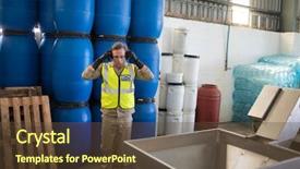  Presentation with oil and gas - PPT theme enhanced with muff while working in oil background and a tawny brown colored foreground