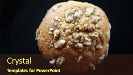  Presentation with walnut - Presentation consisting of muffin-banana-walnut-muffin background and a  colored foreground