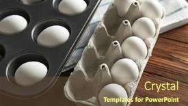  Presentation with muffin - Theme having muffin-tin-and-carton-package background and a tawny brown colored foreground