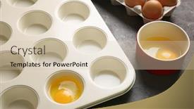  Presentation with muffin - Slide deck consisting of muffin-tin-bowl-and-holder background and a soft green colored foreground