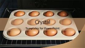  Presentation with muffin - Theme featuring muffin tin with hard boiled background and a coral colored foreground