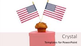  Presentation with united states - Amazing slide deck having muffin-with-american-flags-isolated backdrop and a lemonade colored foreground