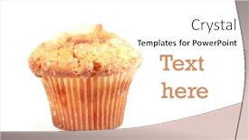  Presentation with muffin - Cool new presentation theme with muffin with space for text backdrop and a white colored foreground