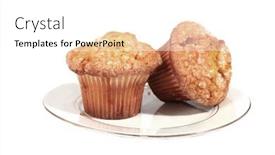  Presentation with muffin - Amazing PPT layouts having muffin backdrop and a white colored foreground