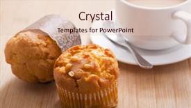  Presentation with muffin - PPT theme having teabreak - muffin background and a lemonade colored foreground