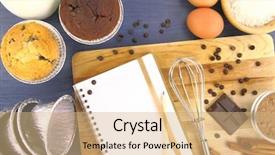  Presentation with keto recipe - Theme having muffins recipe background and a coral colored foreground